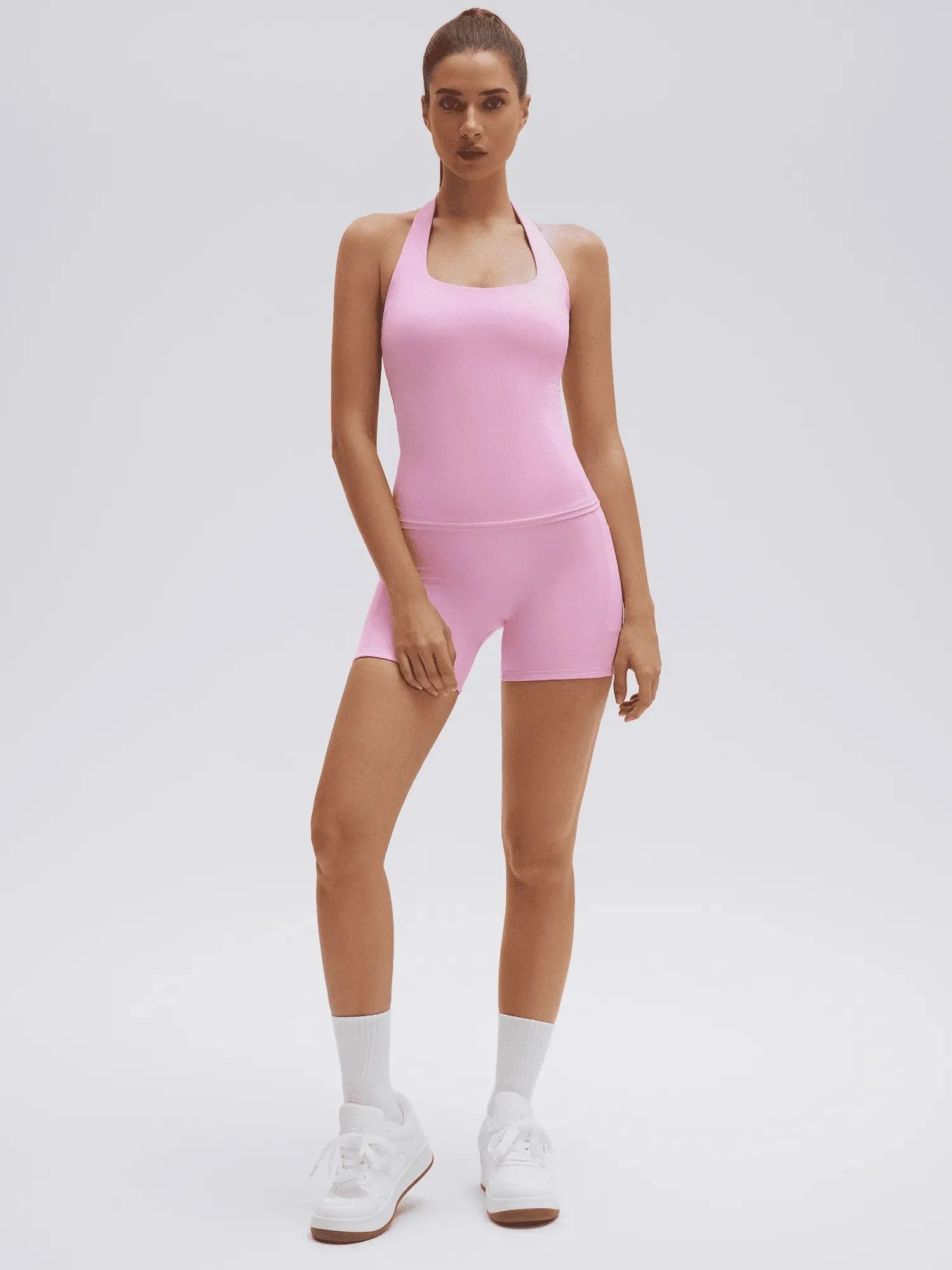 Halter Neck High Waisted 2 Piece Workout Sets