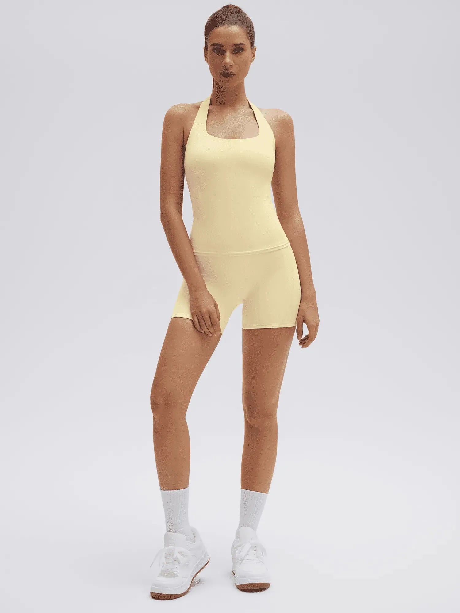 Halter Neck High Waisted 2 Piece Workout Sets