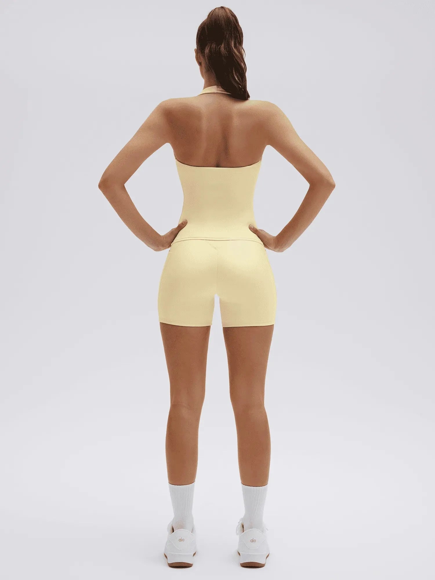 Halter Neck High Waisted 2 Piece Workout Sets