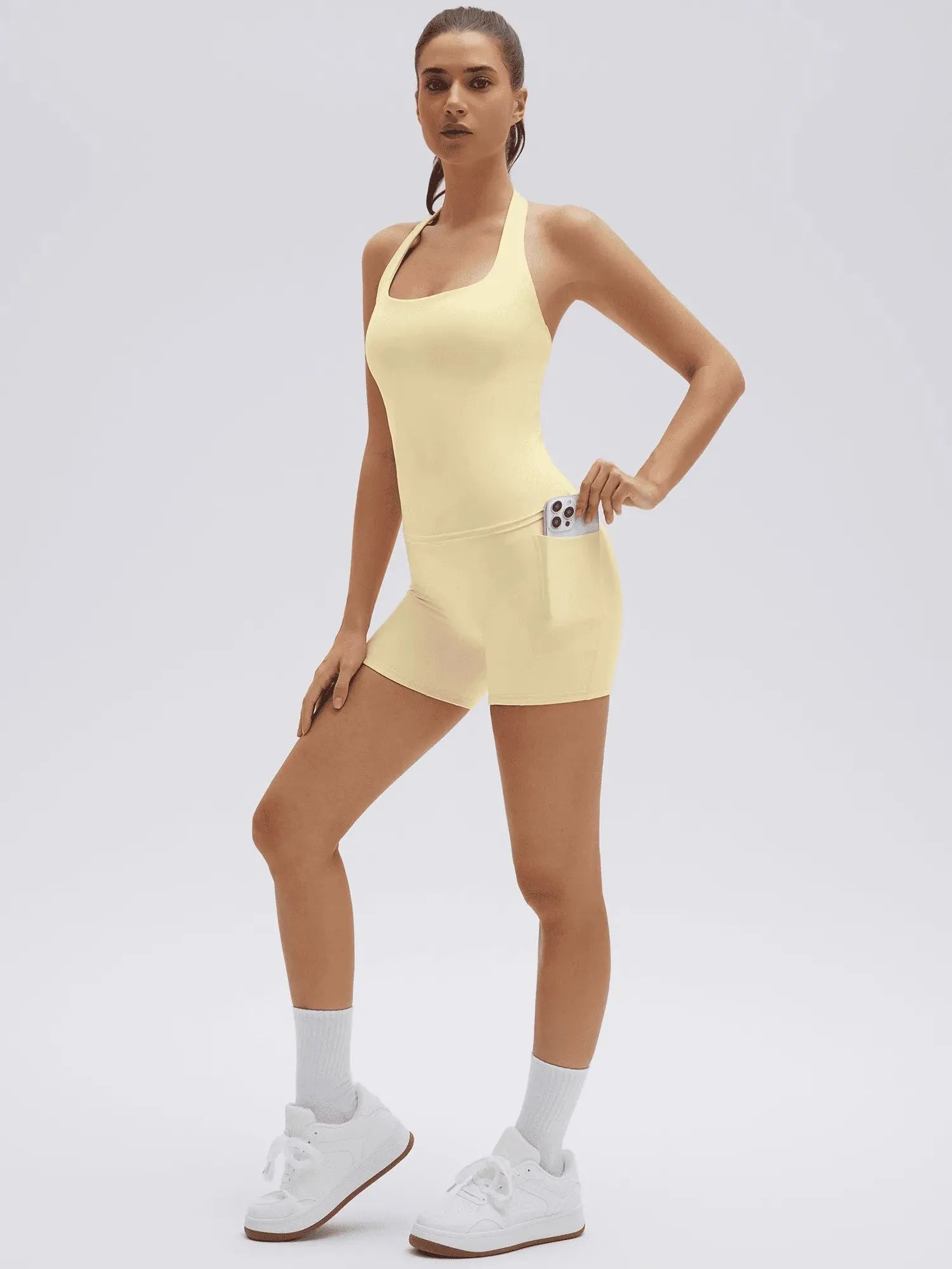 Halter Neck High Waisted 2 Piece Workout Sets