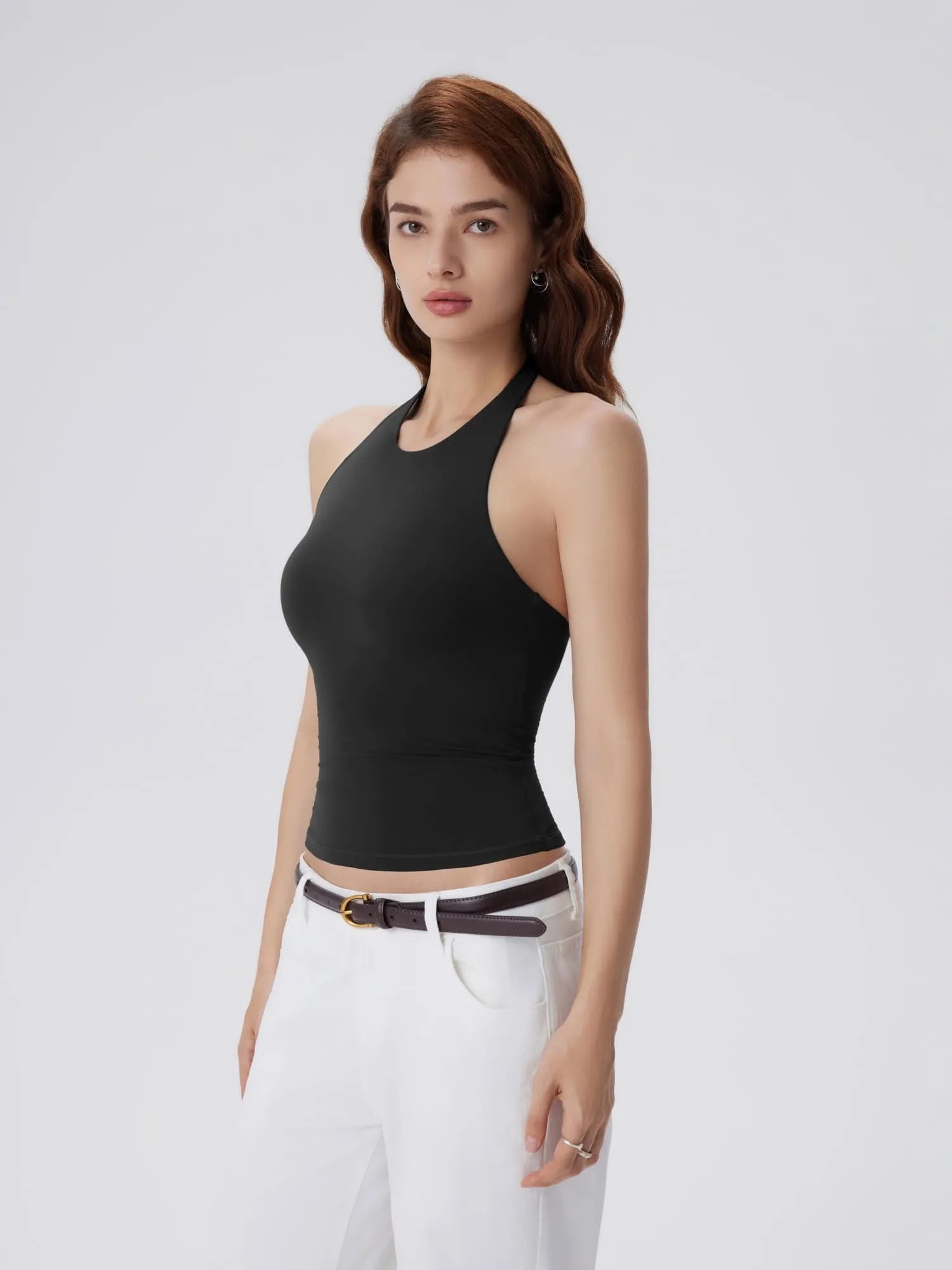 Padded Backless Halter Tank Tops