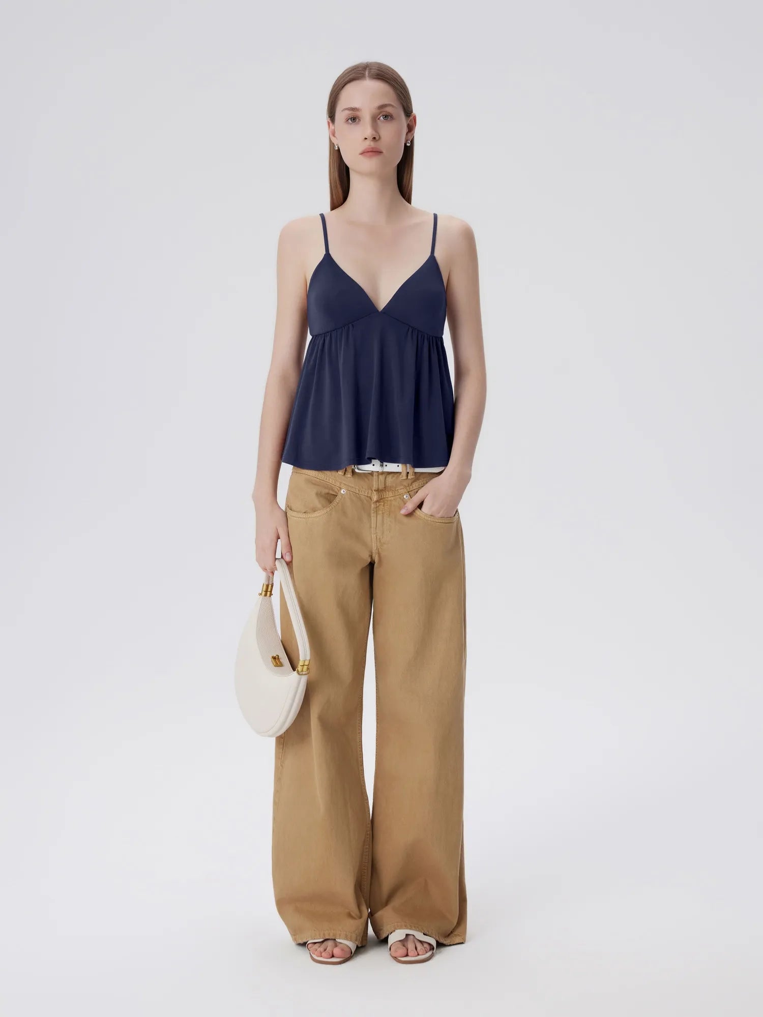 Babydoll Peplum V Neck Tank Tops
