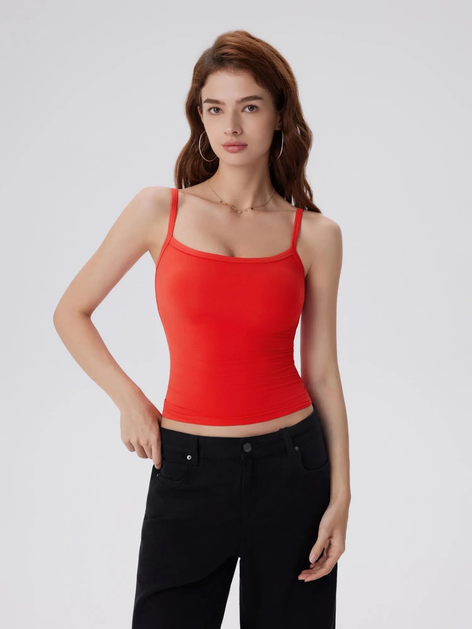 Double Line Square Tank Tops