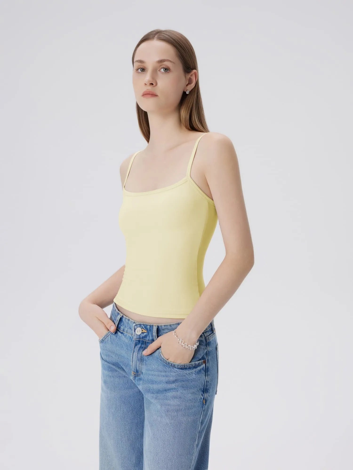 Double Line Square Tank Tops