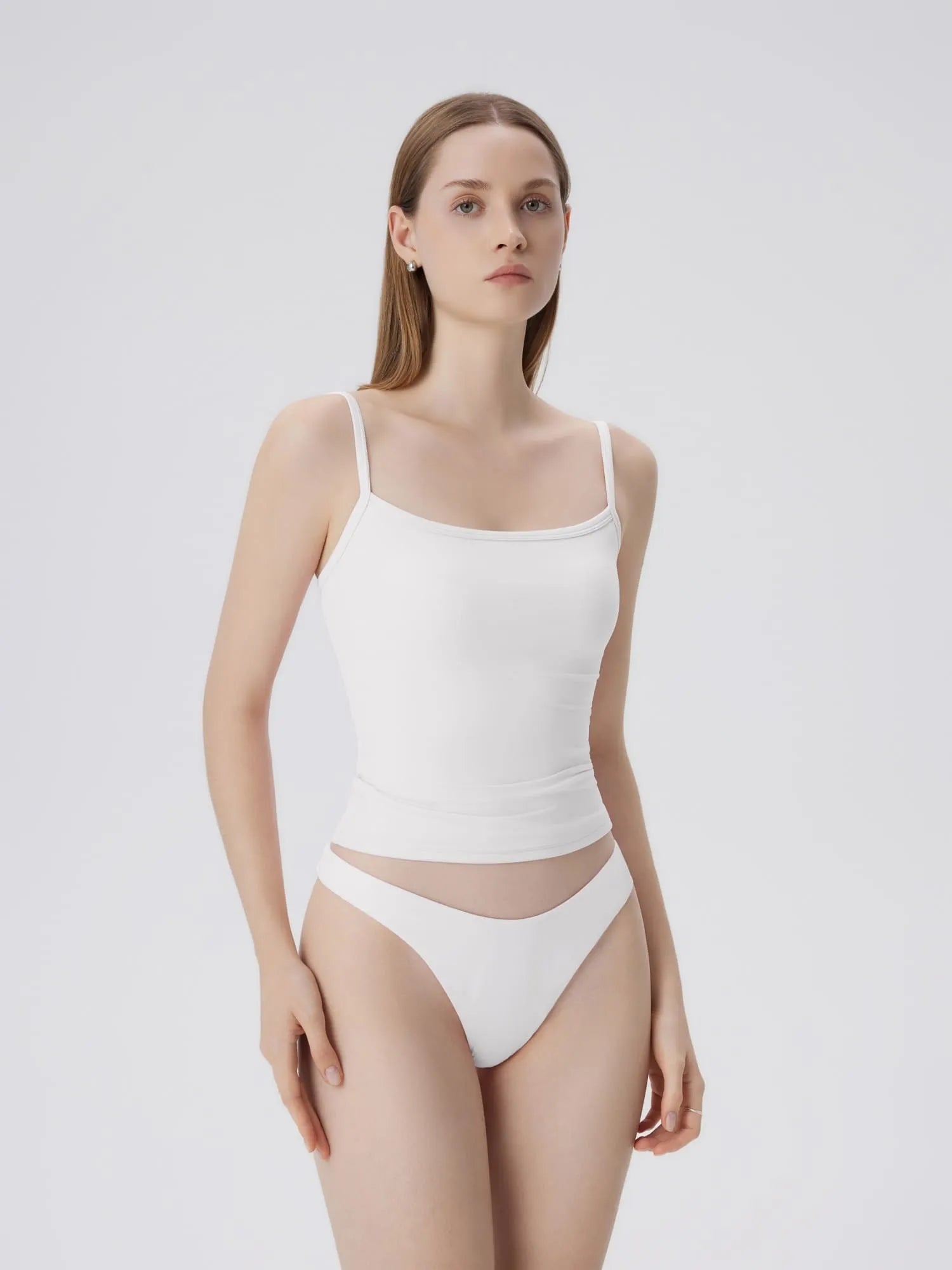 Double Line Square Tank Tops