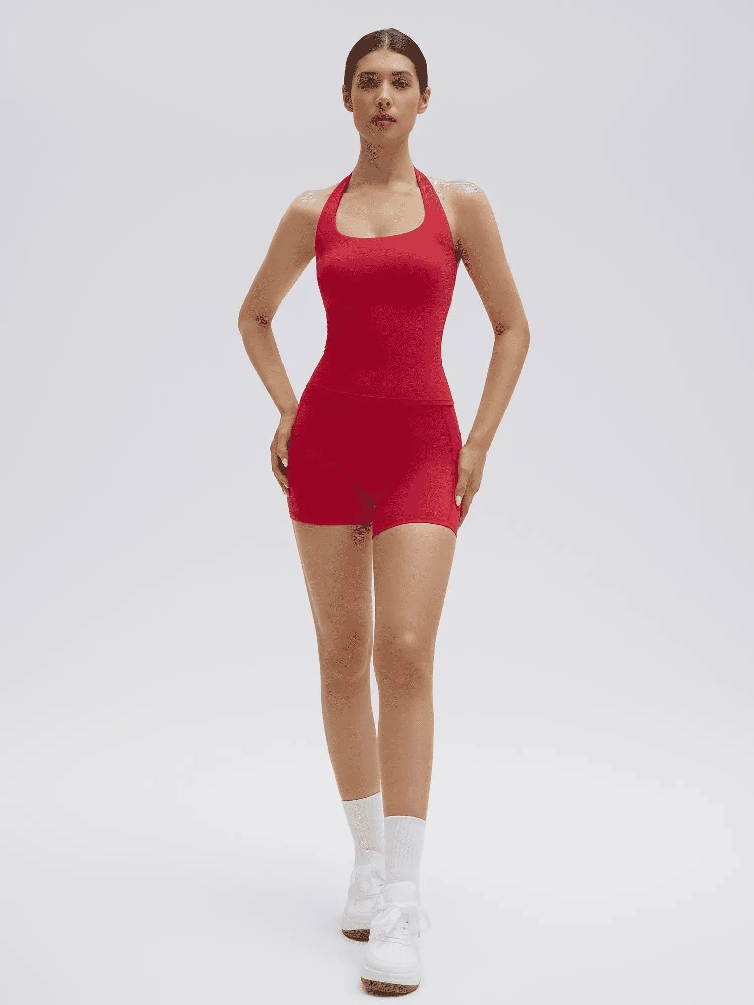Halter Neck High Waisted 2 Piece Workout Sets