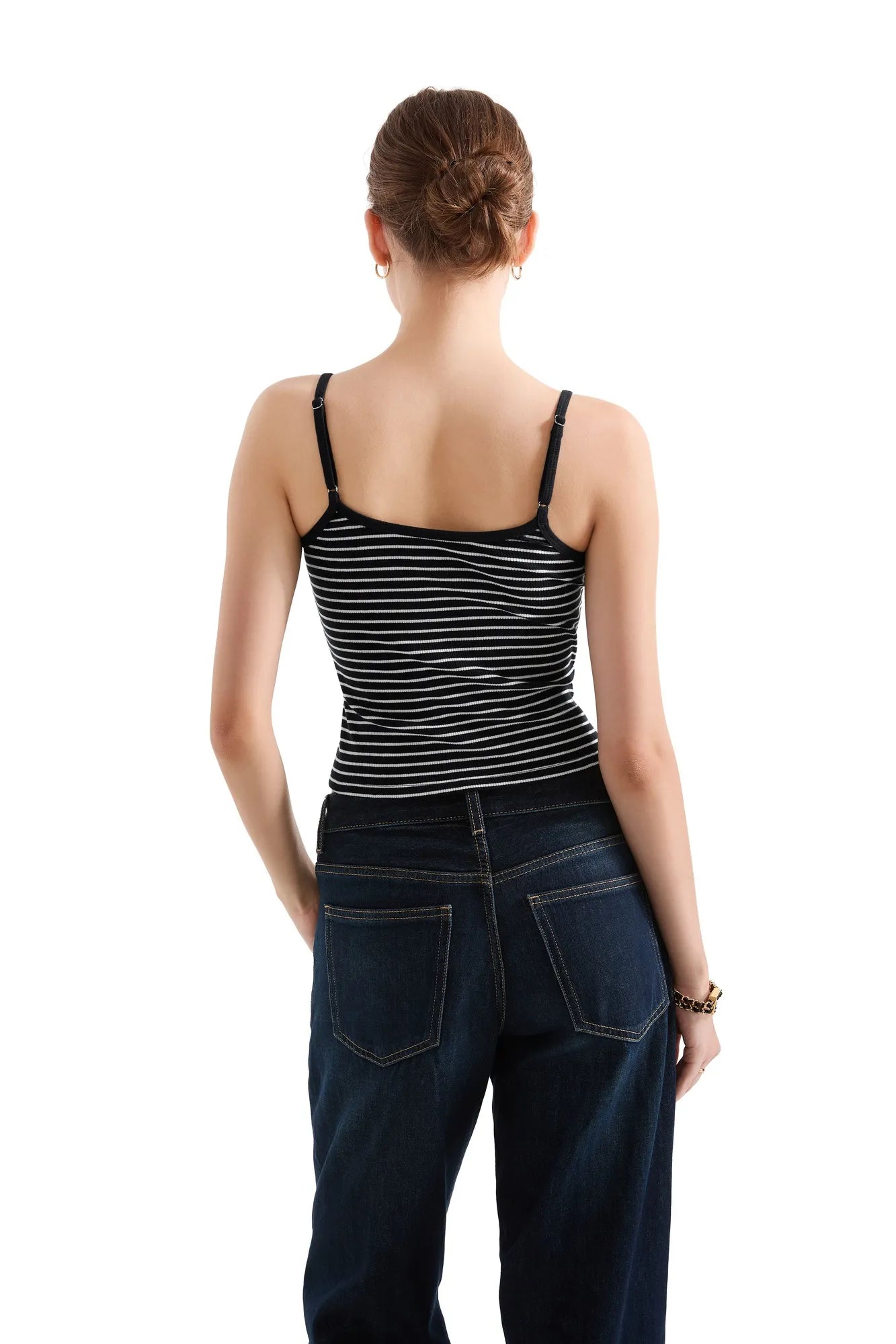 Flash Sales - Cotton Ribbed Stripe Cami Tank Top