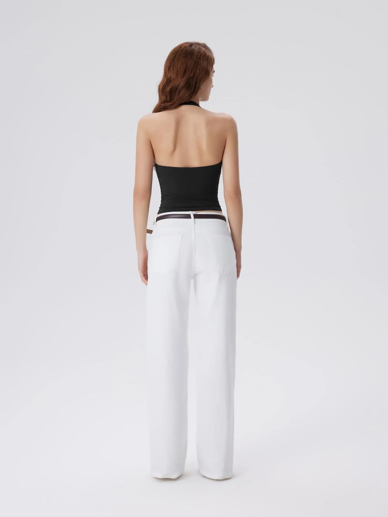 Padded Backless Halter Tank Tops