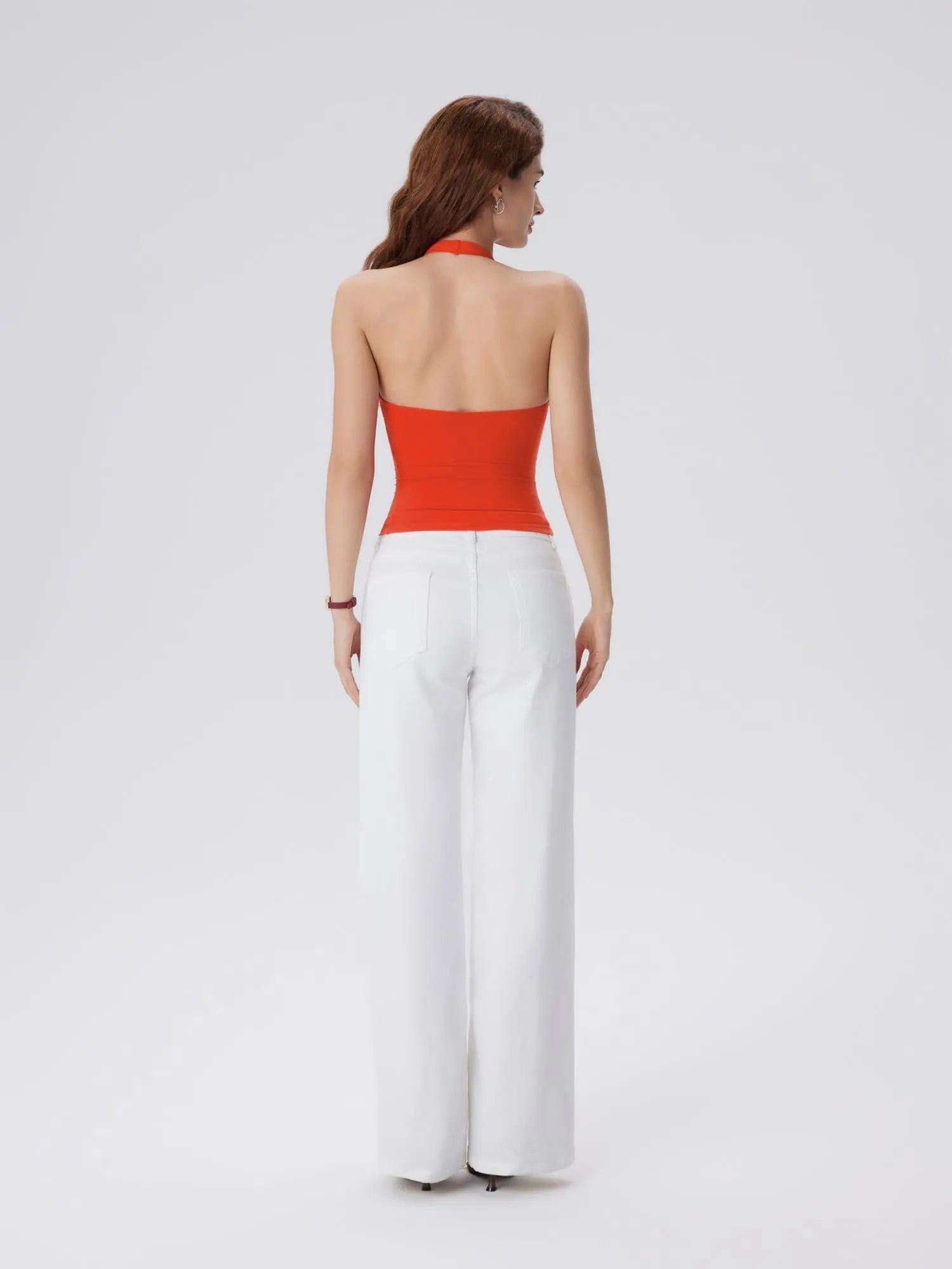 Padded Backless Halter Tank Tops