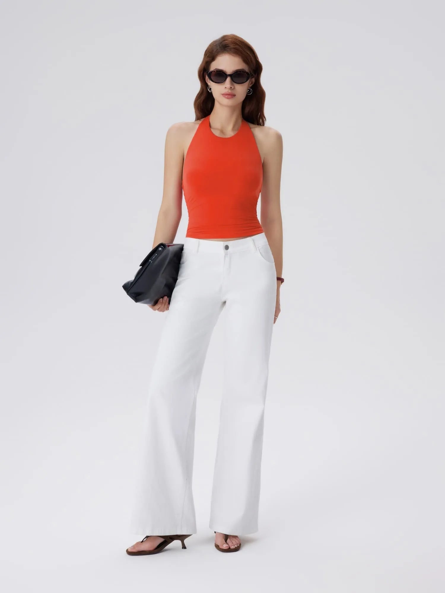 Padded Backless Halter Tank Tops