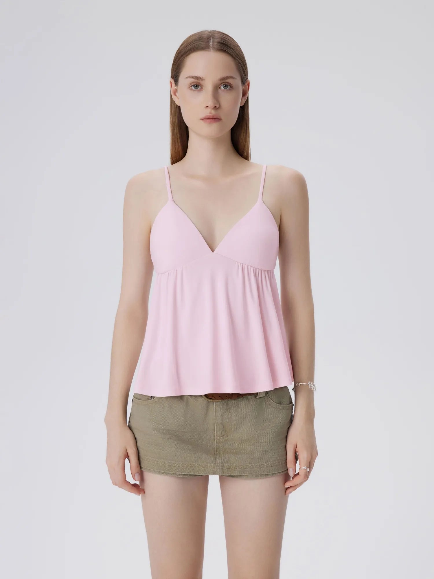 Babydoll Peplum V Neck Tank Tops