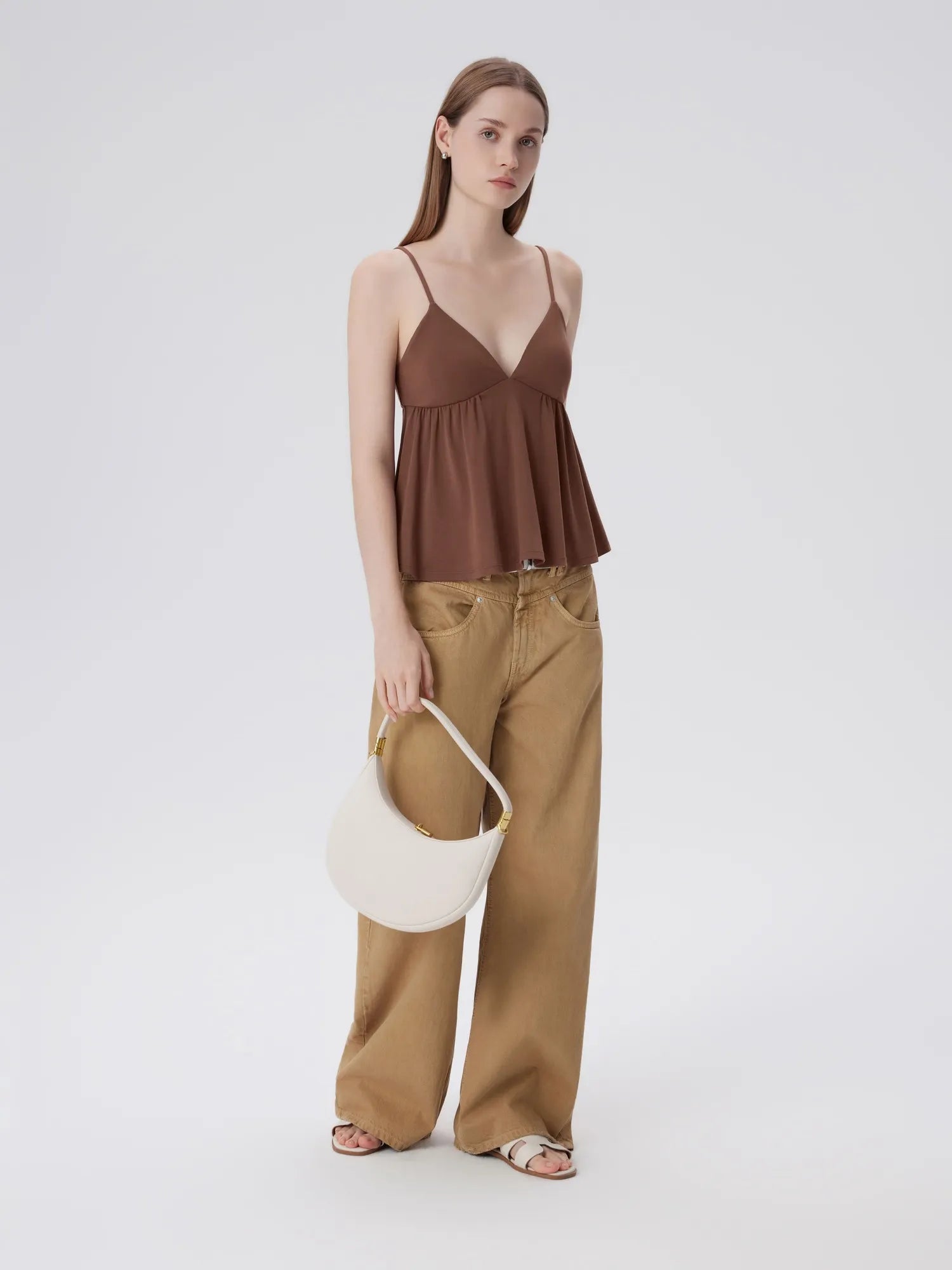 Babydoll Peplum V Neck Tank Tops