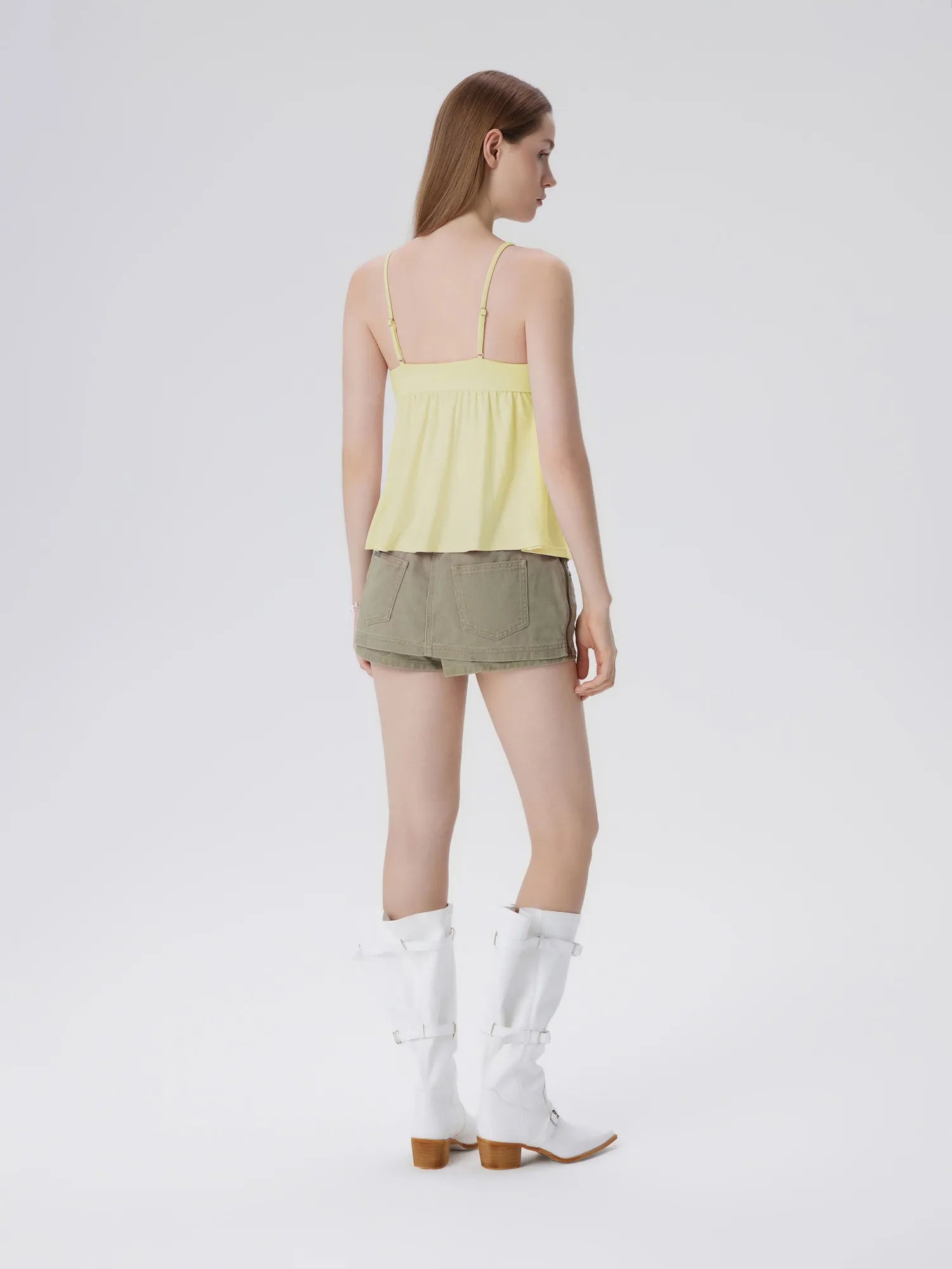 Babydoll Peplum V Neck Tank Tops