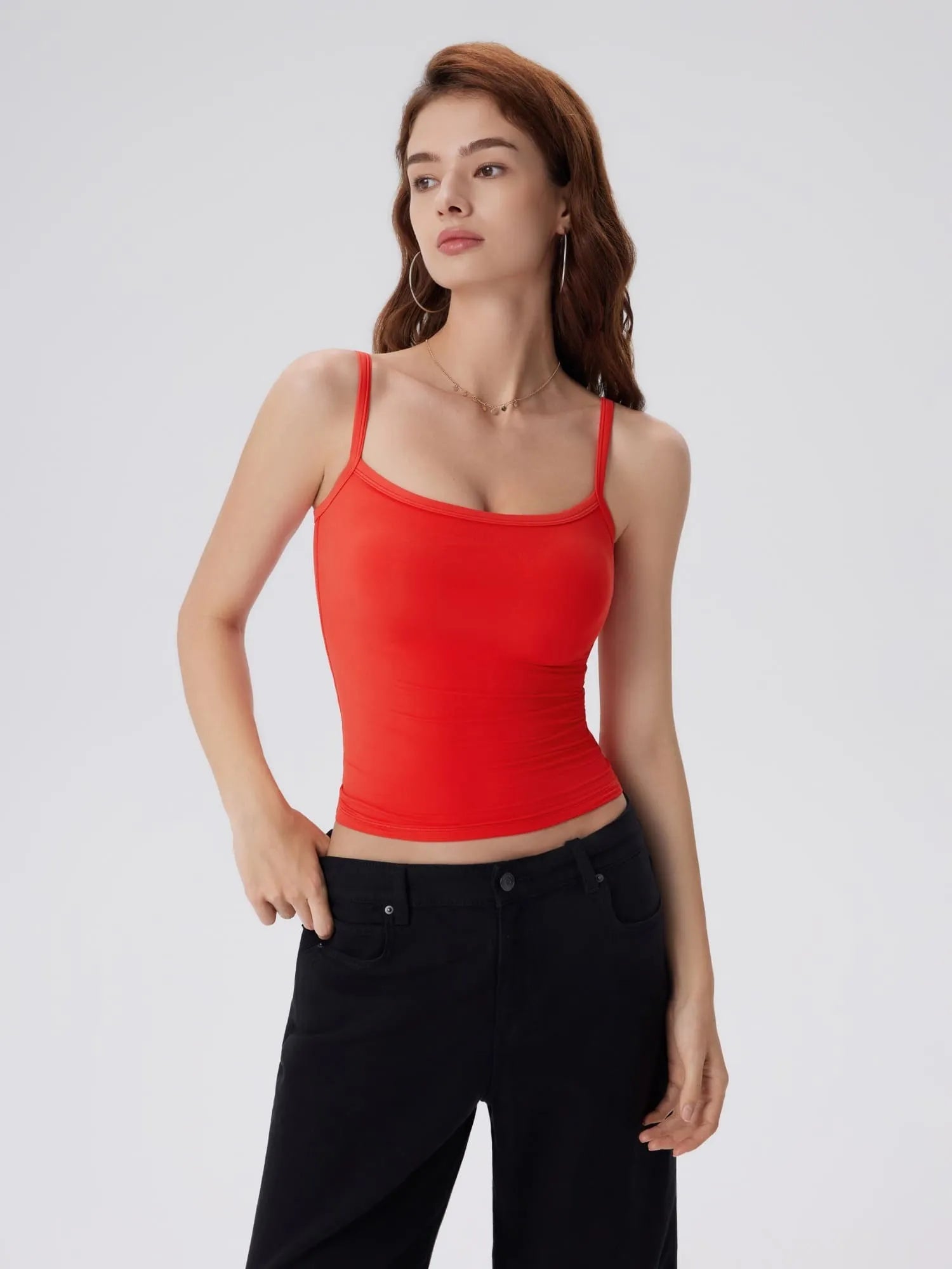 Double Line Square Tank Tops
