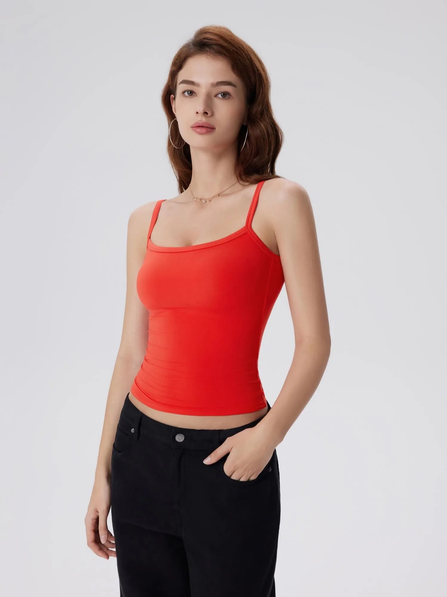 Double Line Square Tank Tops