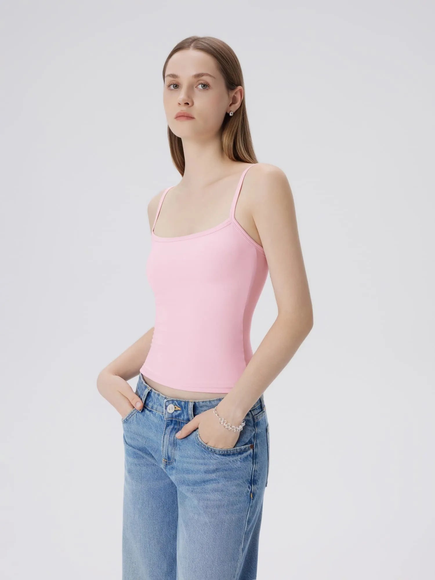Double Line Square Tank Tops